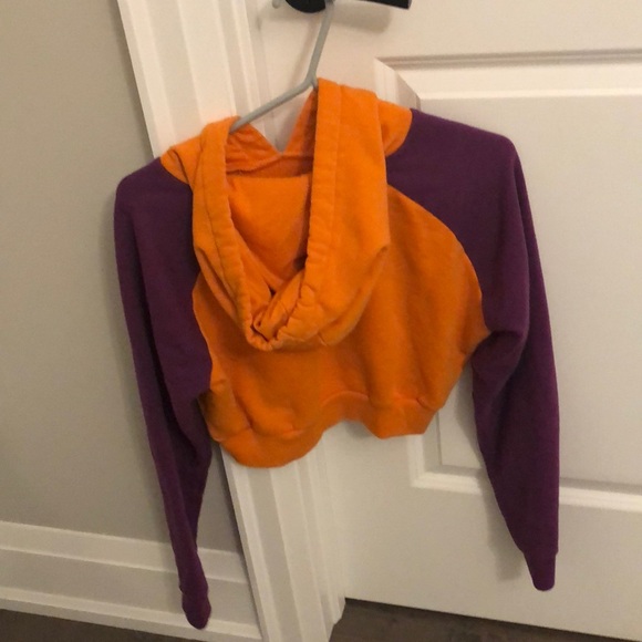 Purple and Orange Cropped Avila Hoodie - Picture 3 of 4